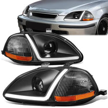 Carica l'immagine nel visualizzatore di Gallery, Fari Anteriori LED SK-Import Neri Honda Civic EK EJ Pre Facelift Phase 1