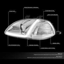 Carica l'immagine nel visualizzatore di Gallery, Fari Anteriori LED SK-Import Cromati Honda Civic EK EJ Pre Facelift Phase 1 - foto 2