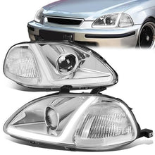 Carica l'immagine nel visualizzatore di Gallery, Fari Anteriori LED SK-Import Cromati Honda Civic EK EJ Pre Facelift Phase 1