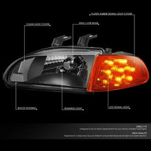 Carica l'immagine nel visualizzatore di Gallery, Fari Anteriori H4 SK-Import Neri Honda Civic EG EJ con Frecce LED Ambra - foto 2