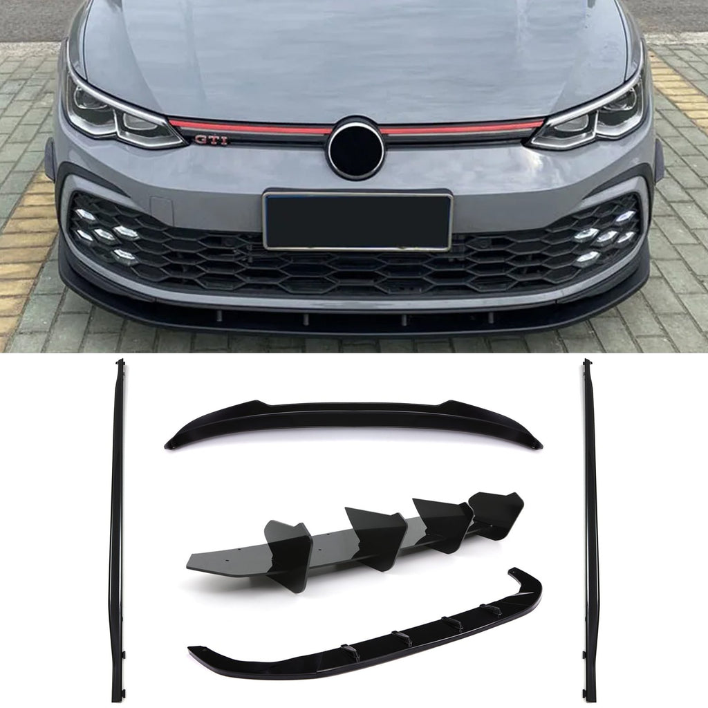 Kit Aero Completo Nero Lucido VW Golf MK8 R-Line dal 2020