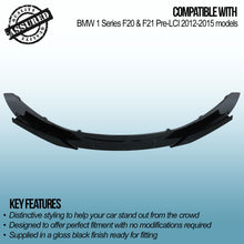 Splitter Anteriore Nero Lucido BMW Serie 1 F20 F21 12-15 - foto 3
