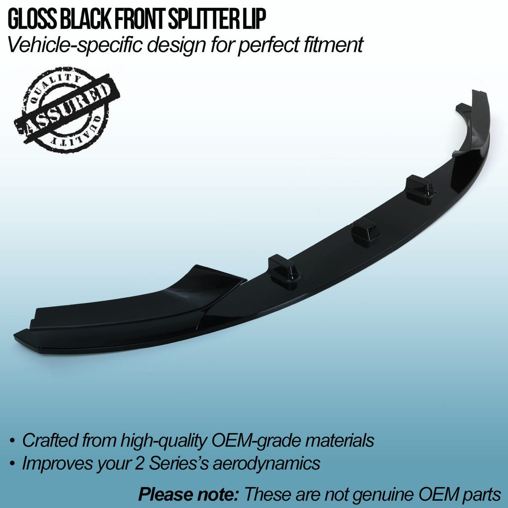 Splitter Anteriore Nero Lucido BMW Serie 2 F22 14-21 - foto 2