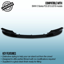 Splitter Anteriore Nero Lucido BMW Serie 3 F30 M Sport 12-18 - foto 3