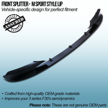 Splitter Anteriore Nero Lucido BMW Serie 3 F30 M Sport 12-18 - foto 2