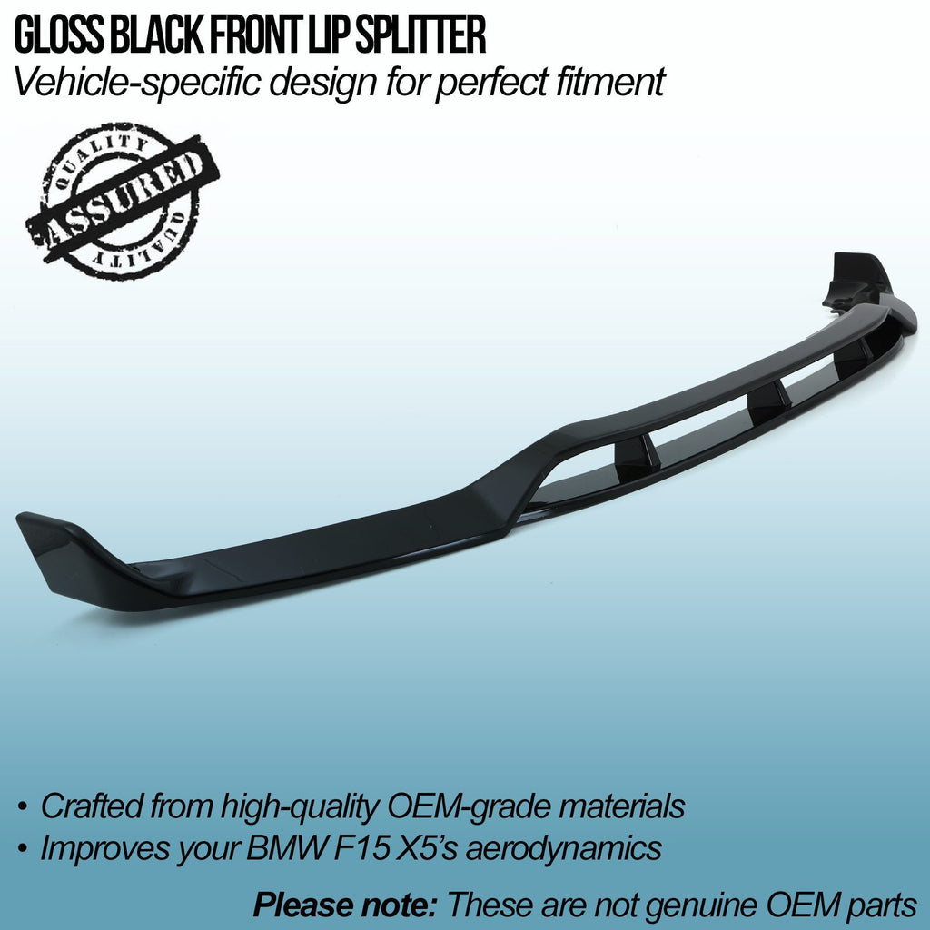 Splitter Anteriore Nero Lucido BMW X5 F15 14-18 - foto 2