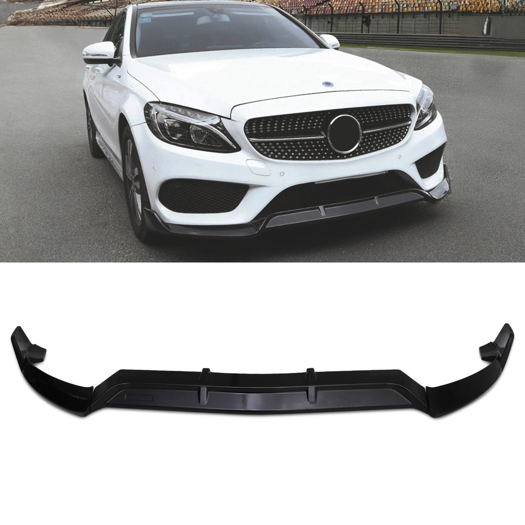 Splitter Lip Anteriore Nero Lucido Mercedes Benz Classe C W205 15-18