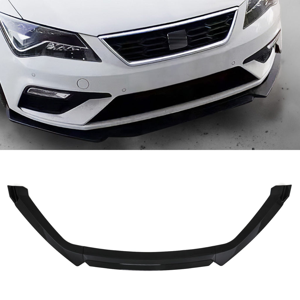 Splitter Anteriore Nero Lucido Seat Leon 5F Mk3 13-20