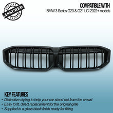 Griglie Calandra Stile M Sport BMW Serie 3 G20 G21 LCI 22+ - foto 3