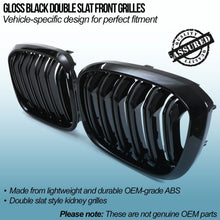 Griglie Anteriori a Doppia Lamella Nere Lucide BMW X3 G01 18-21 - foto 2