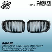 Griglia Anteriore Stile M Sport Nero Lucido BMW X3 F25 Facelift 14-17 - foto 3