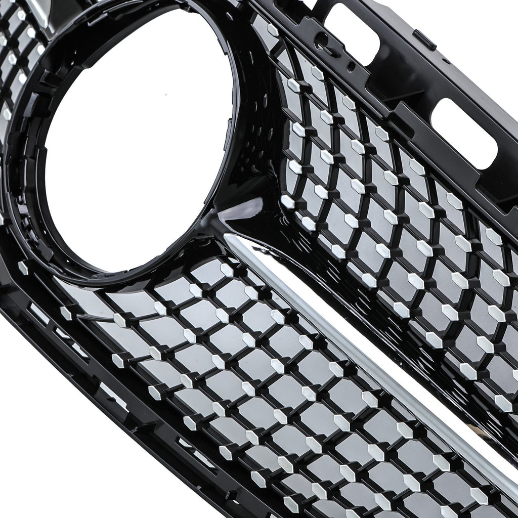Griglia Anteriore a Diamante Nera Lucida Mercedes Classe E W212 14-16 - foto 6