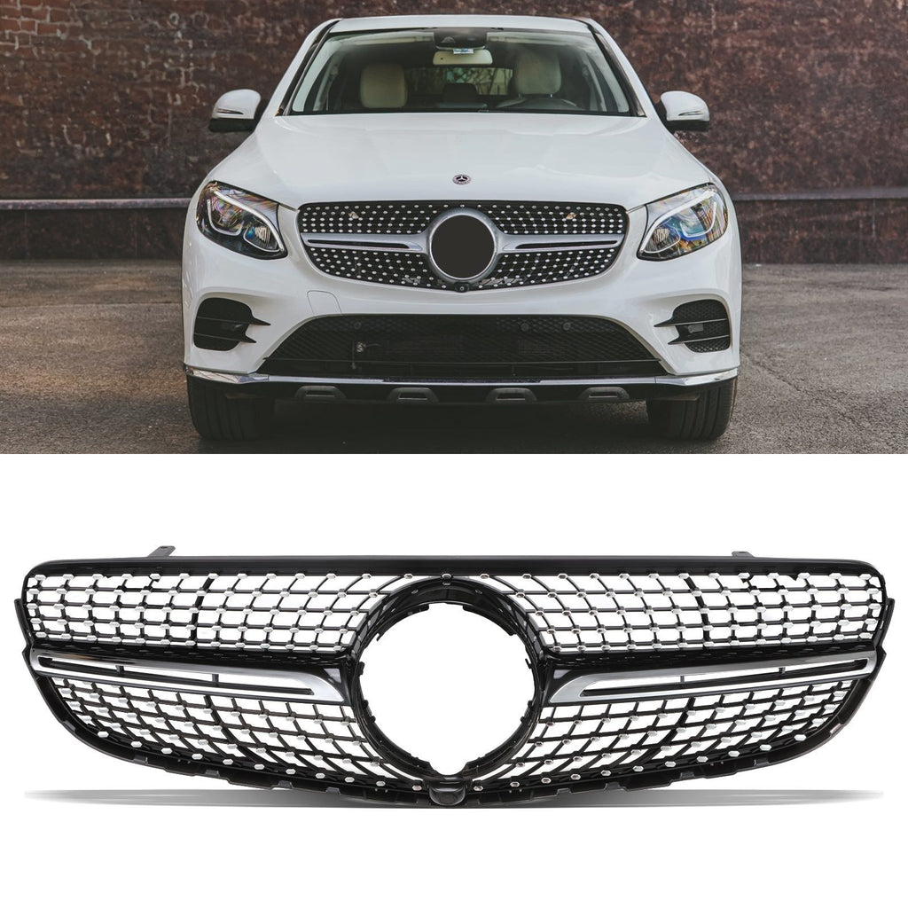 Griglia a Diamante Nera Lucida Mercedes GLC X253 15-19