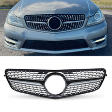 Griglia Stile Diamante Nero Lucido Mercedes Classe C C204 07-14