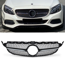 Griglia Stile Diamante Nero Lucido Mercedes Classe C A205 14-18