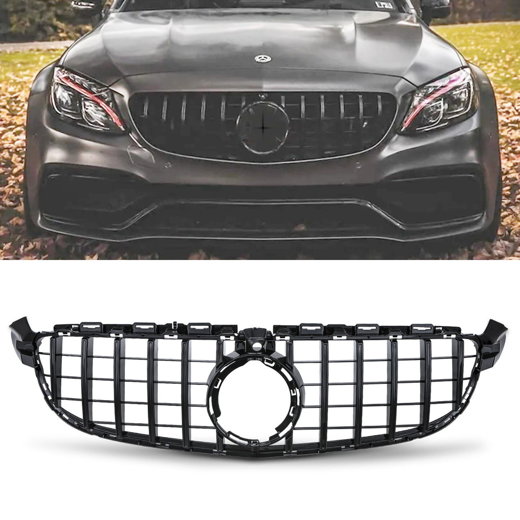 Griglia Anteriore Panamericana GTR Foro Camera Nero Lucido Mercedes C63 AMG A205 Facelift 19-21