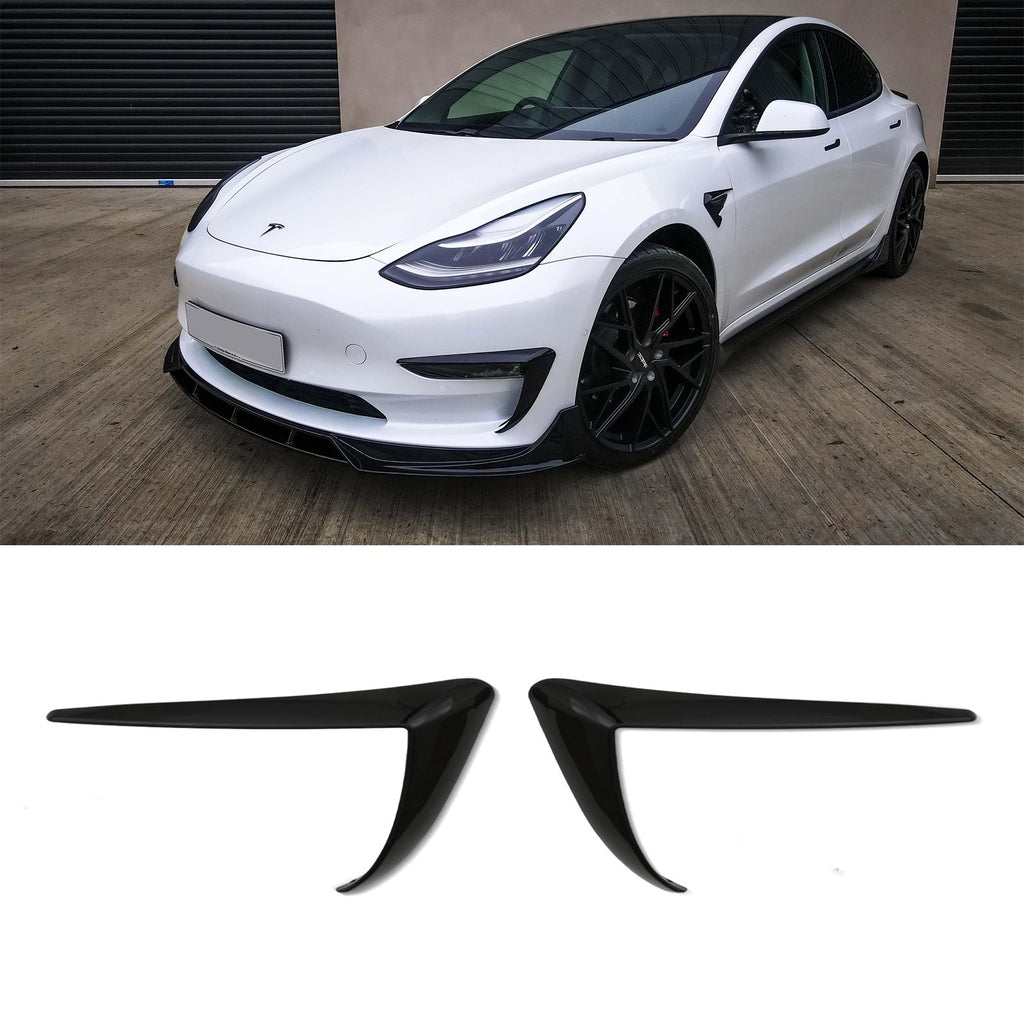 Cornici Fari Fendinebbia Nero Lucido Tesla Model 3 17-22