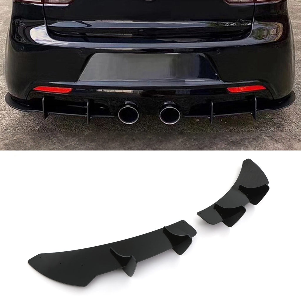 Diffusore a Lama Nero Lucido Volkswagen Golf R Mk6 09-12