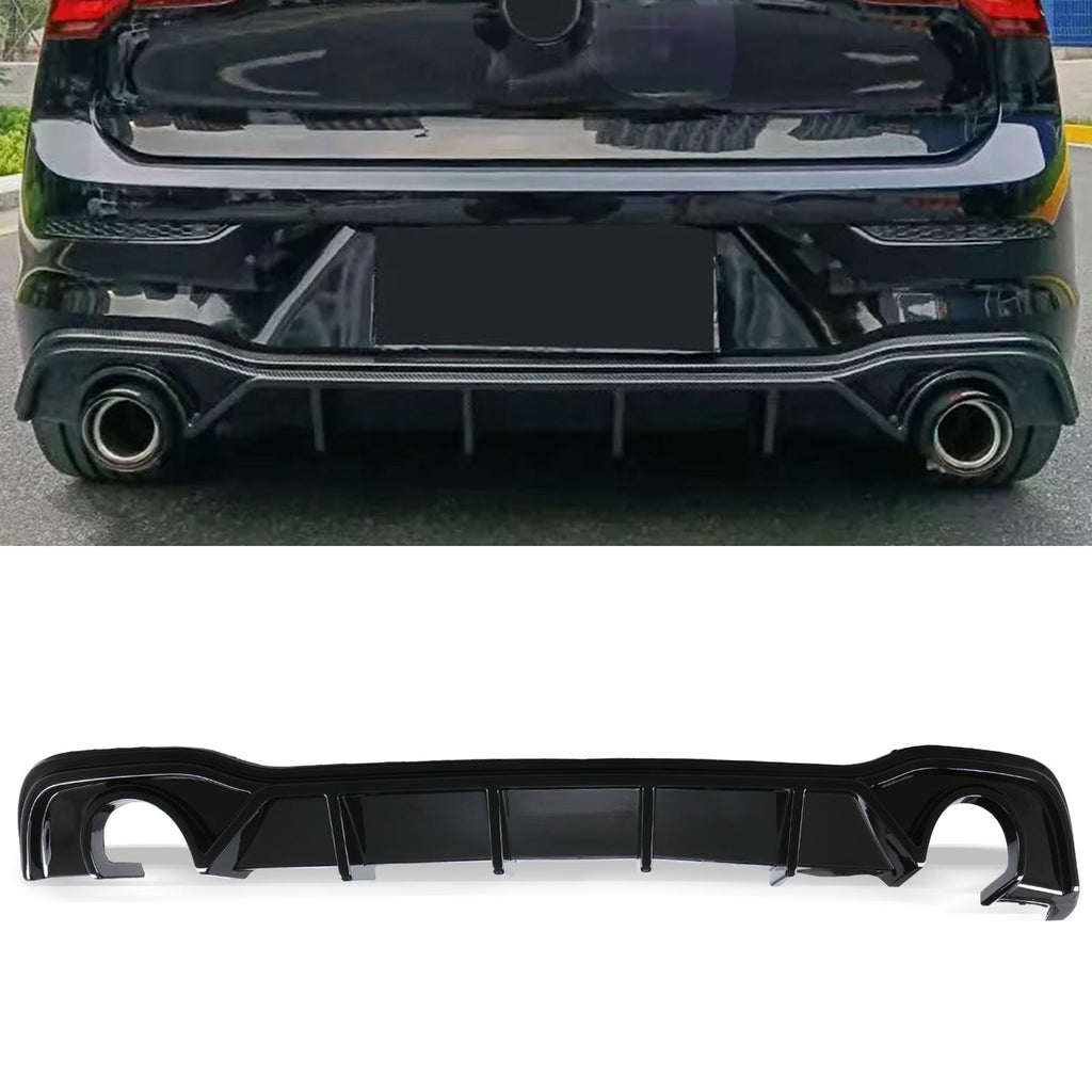 Diffusore Posteriore Nero Lucido Volkswagen Golf GTI MK8 2020+