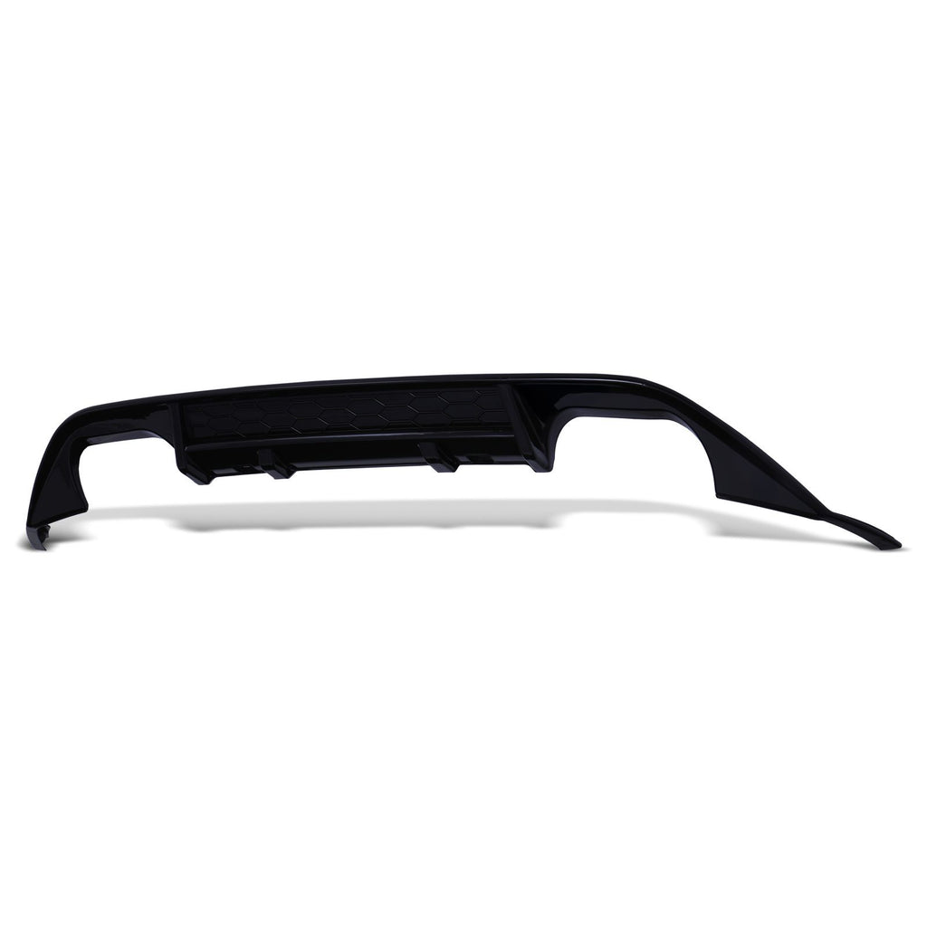 Diffusore Posteriore a Quadruplo Scarico Nero Lucido Volkswagen Golf Mk7 13-16 - foto 6