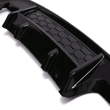Diffusore Posteriore a Quadruplo Scarico Nero Lucido Volkswagen Golf Mk7 13-16 - foto 7