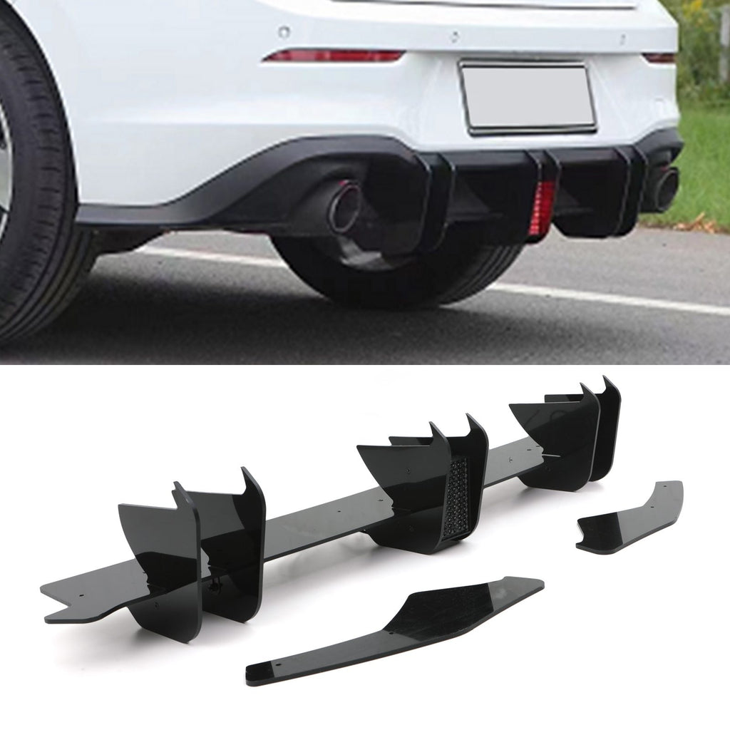 Diffusore a Lama con Luce LED Nero Lucido Volkswagen Golf GTI Mk8 20+