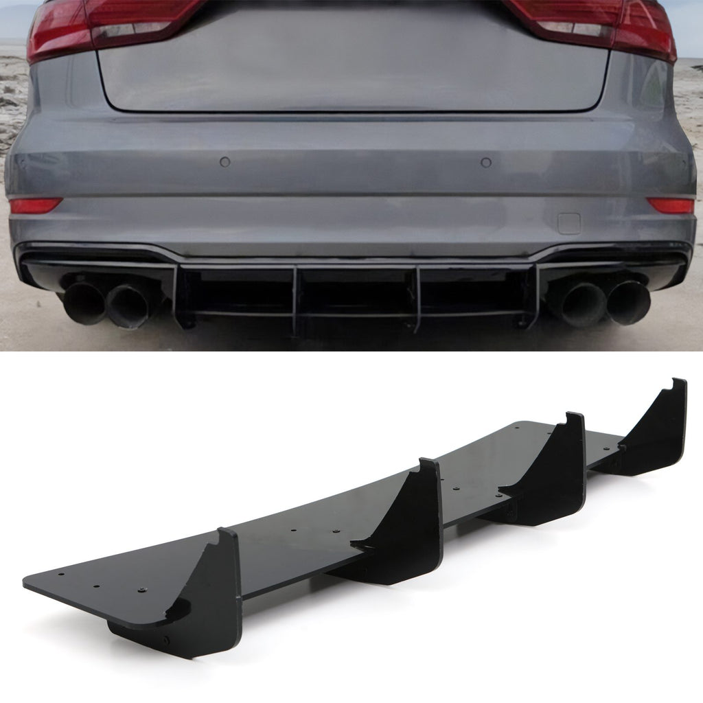 Diffusore a Lama Nero Lucido Audi S3 Berlina 8V 17-20