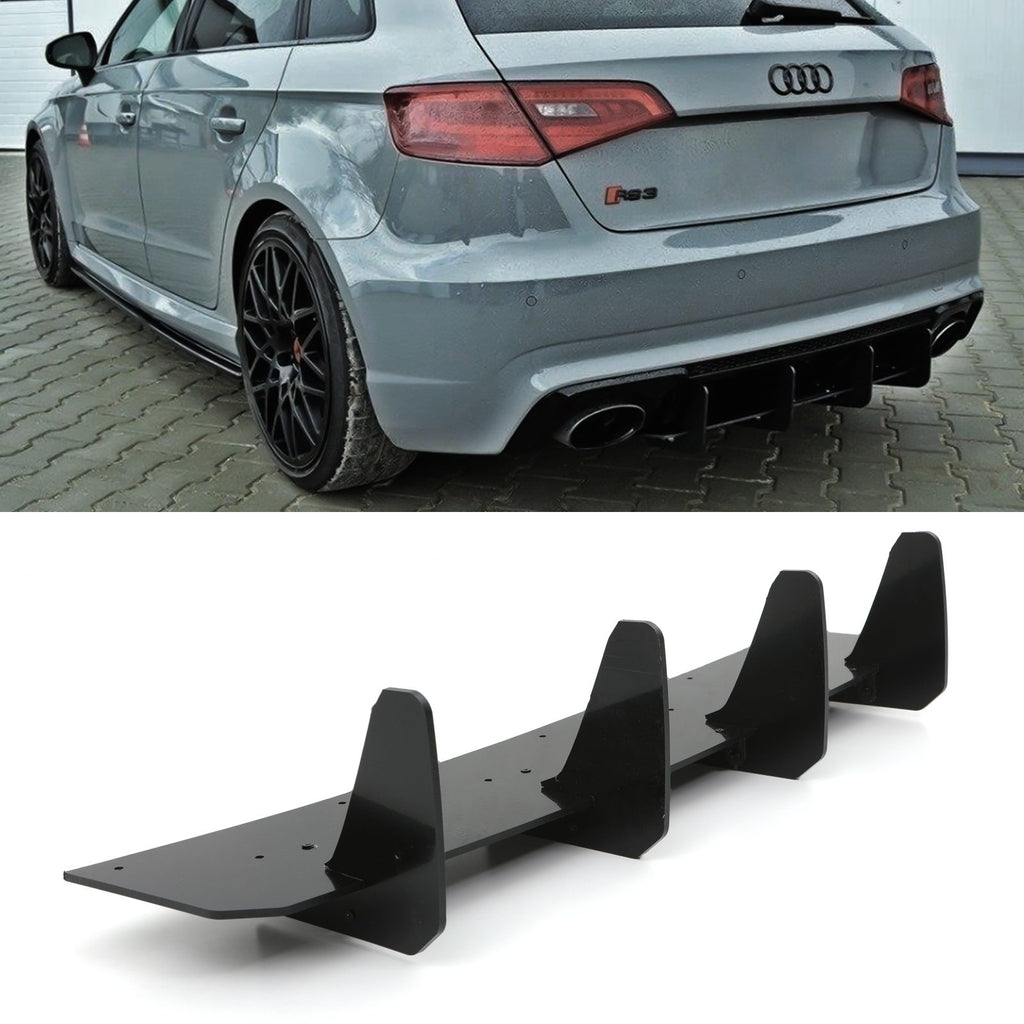 Diffusore a Lama Nero Lucido Audi S3 Sportback 8V 17-20