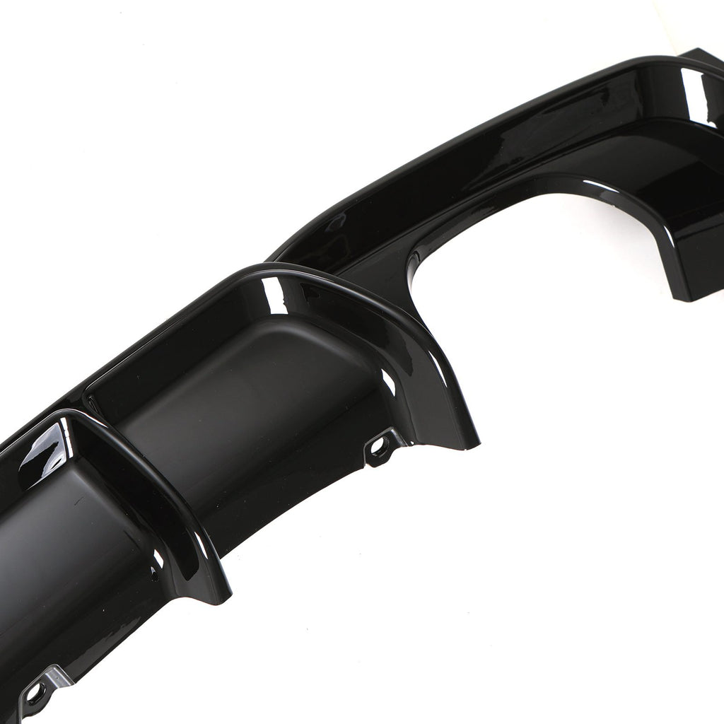 Diffusore Posteriore Nero Lucido Quadrupla Uscita BMW Serie 3 F30 12-18 - foto 6