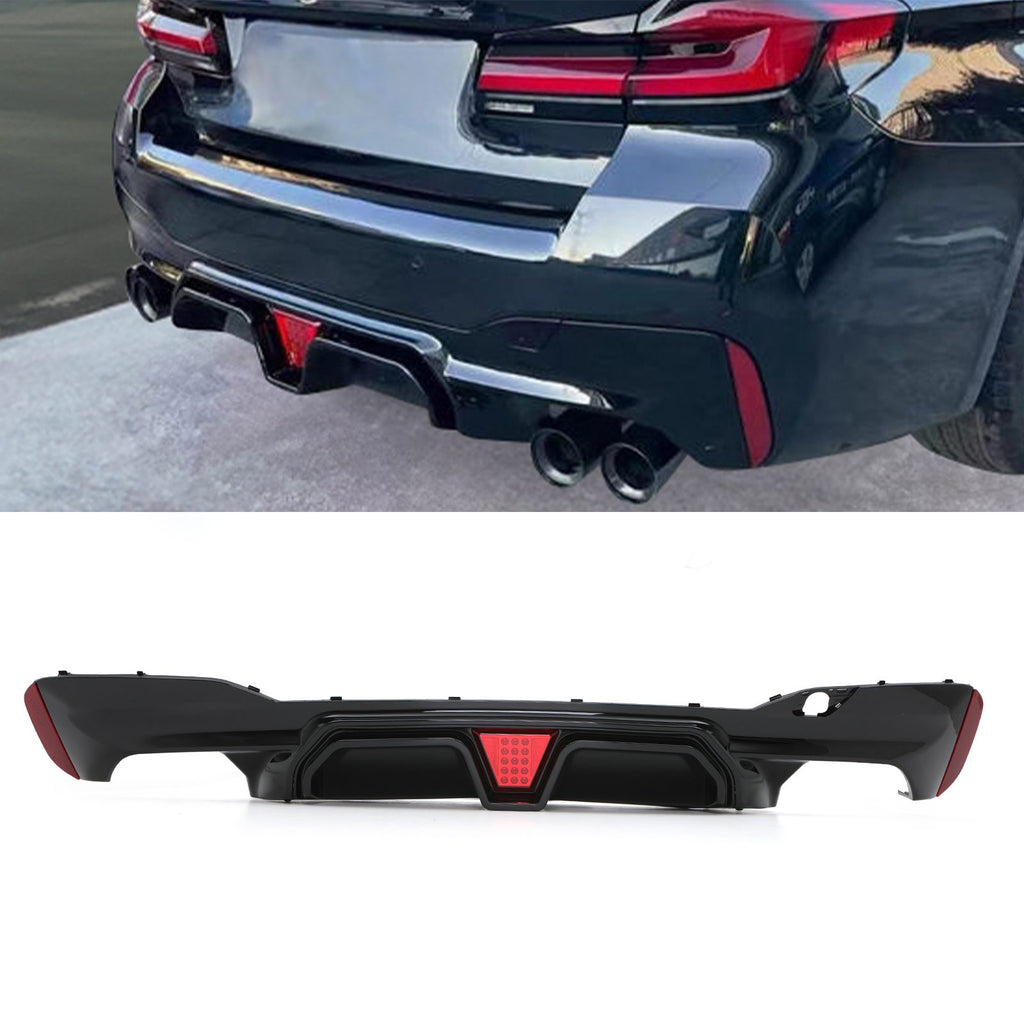 Diffusore Posteriore con Luce LED Nero Lucido BMW Serie 5 G30 17-20