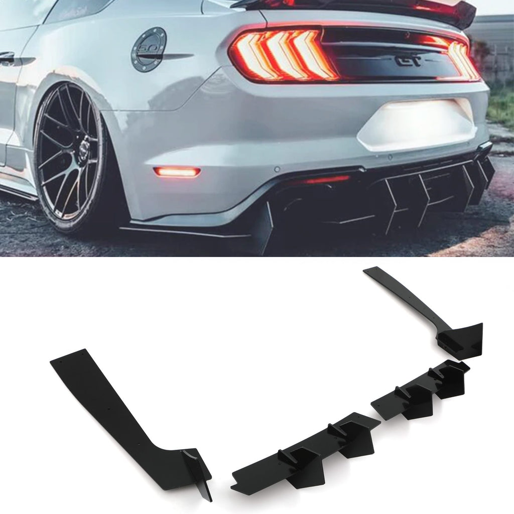 Diffusore Posteriore Nero Lucido Ford Mustang S550 18+
