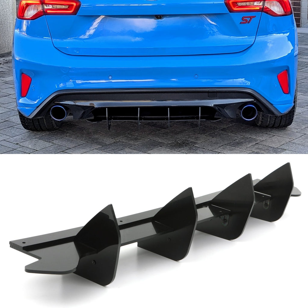 Diffusore Posteriore Nero Lucido Ford Focus Mk4 18-22