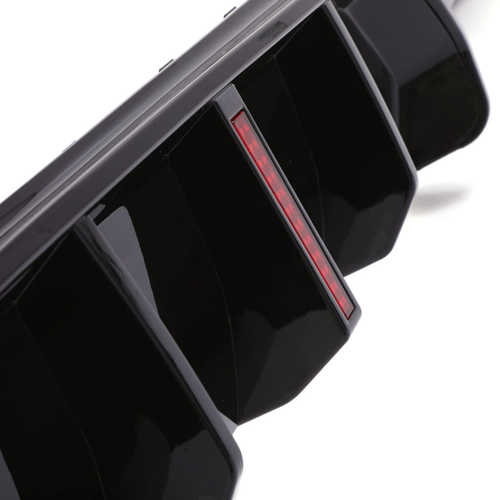 Diffusore Posteriore Quattro Uscite con Luce LED Nero Lucido BMW Serie 3 G20 LCI 2022+ - foto 7