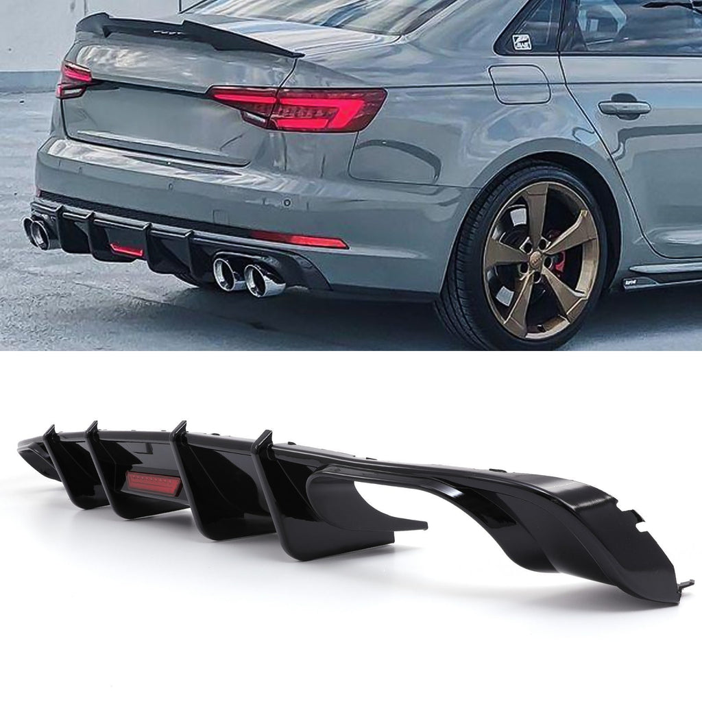 Diffusore Posteriore Nero Lucido Audi A4 S-Line S4 B9 17-19