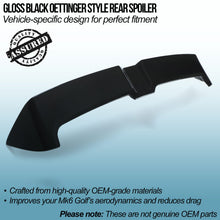 Spoiler Posteriore Stile Oettinger Nero Lucido Volkswagen Golf MK6 08-13 - foto 2