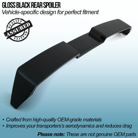 Spoiler Posteriore Nero Lucido VW Transporter T6 dal 2015 - foto 2