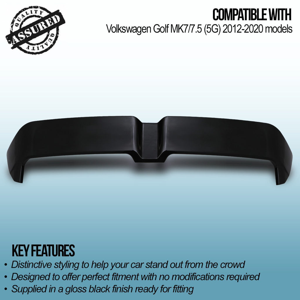 Spoiler Posteriore Stile Oettinger Nero Lucido Volkswagen Golf MK7/7.5 2012-2020 - foto 3