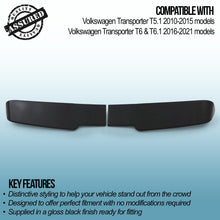 Spoiler Posteriore Nero Lucido Volkswagen T5 T6 Transporter 10-21 - foto 3