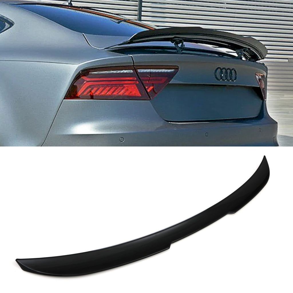 Spoiler Lip Aggiuntivo Posteriore Nero Lucido Audi A7 MK1 12-18
