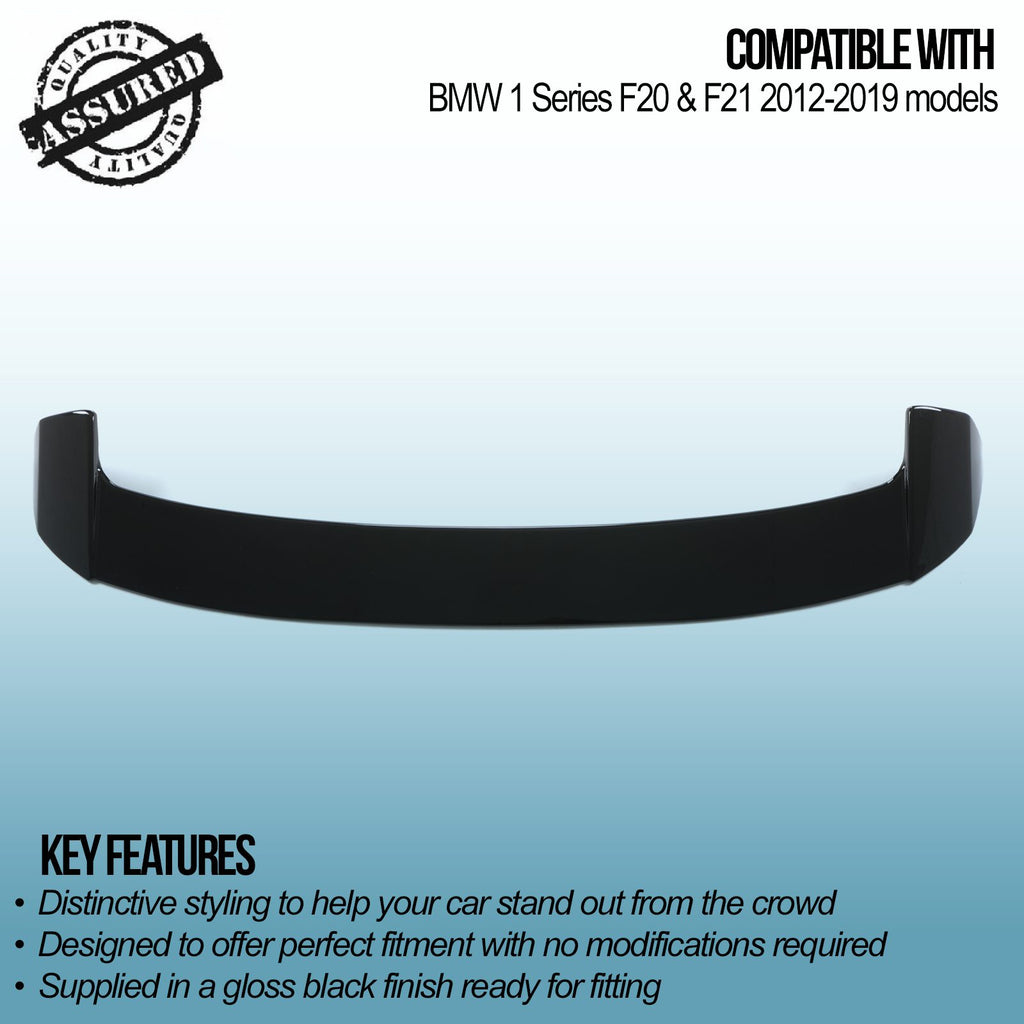 Spoiler Lip Posteriore Nero Lucido BMW Serie 1 F20 12-19 - foto 3