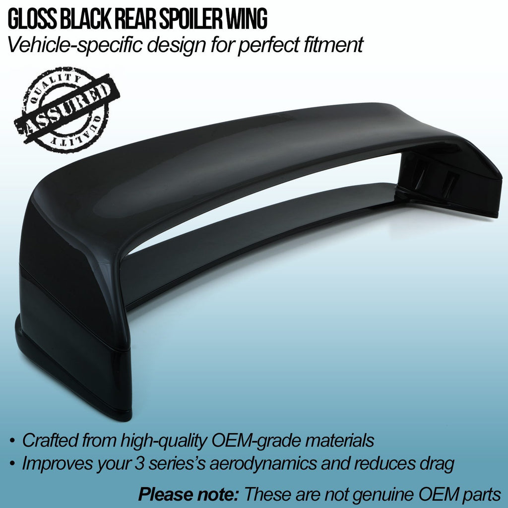Alettone Posteriore Nero Lucido BMW Serie 3 E36 92-99 - foto 2