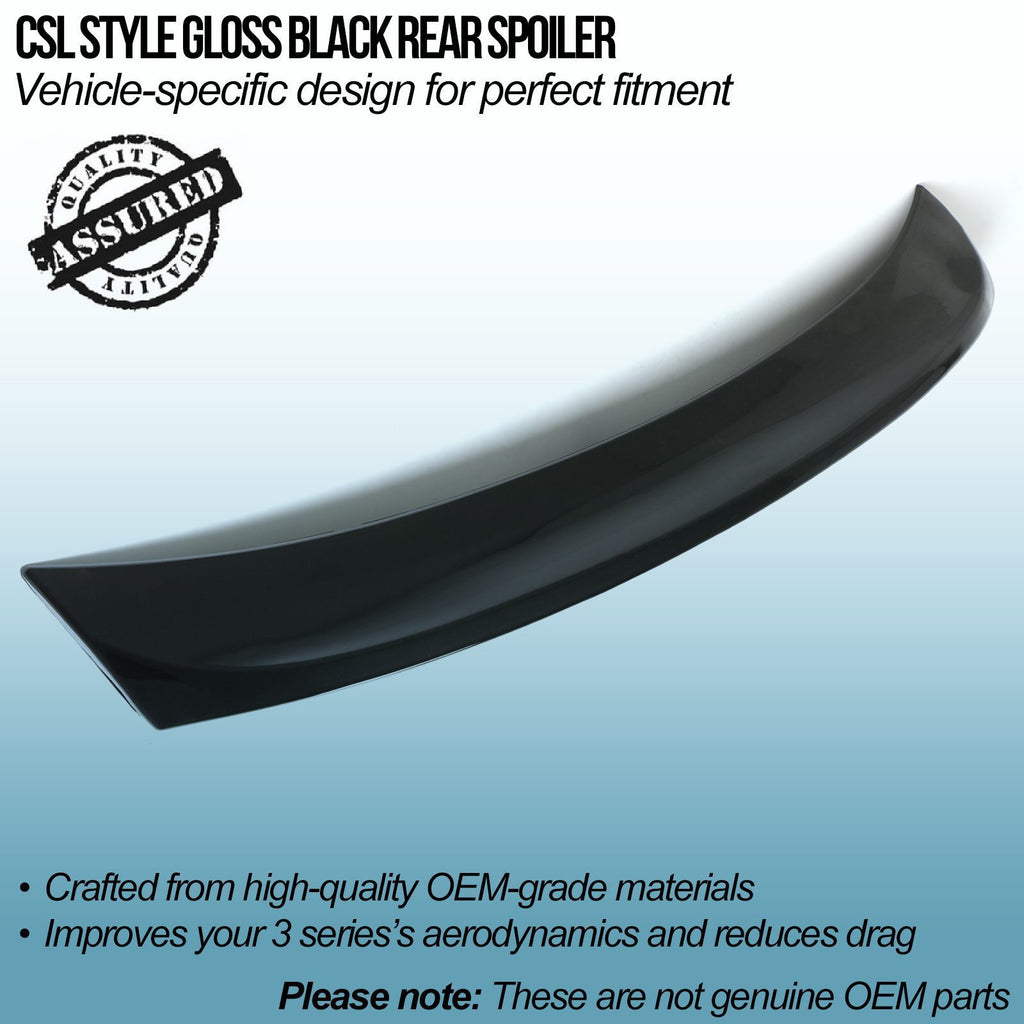 Spoiler Posteriore Stile CSL Nero Lucido BMW Serie 3 E46 98-05 - foto 2