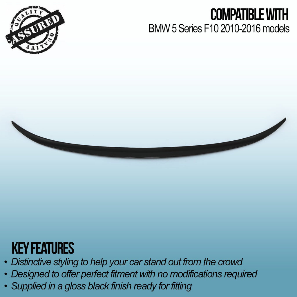 Spoiler Posteriore Stile M5 BMW Serie 5 F10 10-16 - foto 3