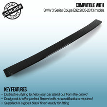 Spoiler da Tetto Nero Lucido BMW Serie 3 E92 Coupe 05-13 - foto 3