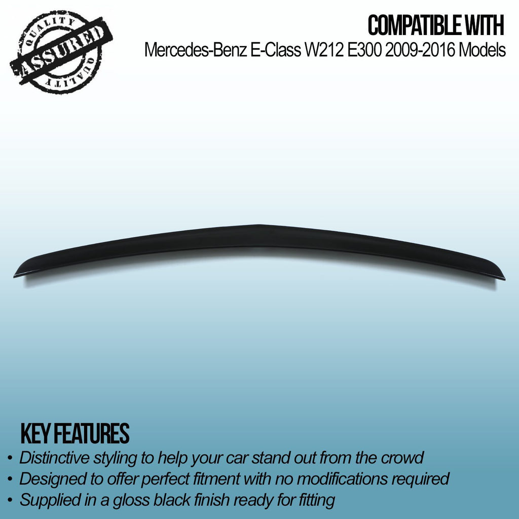 Spoiler Posteriore Lip Nero Lucido Mercedes Classe E W212 09-16 - foto 3