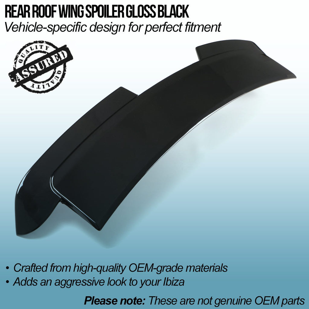 Spoiler Wing Tetto Posteriore Nero Lucido Seat Ibiza MK4 6J 08-17 - foto 2
