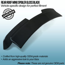 Spoiler Wing Tetto Posteriore Nero Lucido Seat Ibiza MK4 6J 08-17 - foto 2