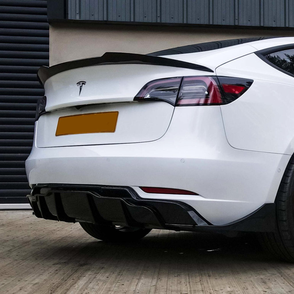 Spoiler Lip Posteriore Stile M4 Nero Lucido Tesla Model 3 2019-2022 - foto 2