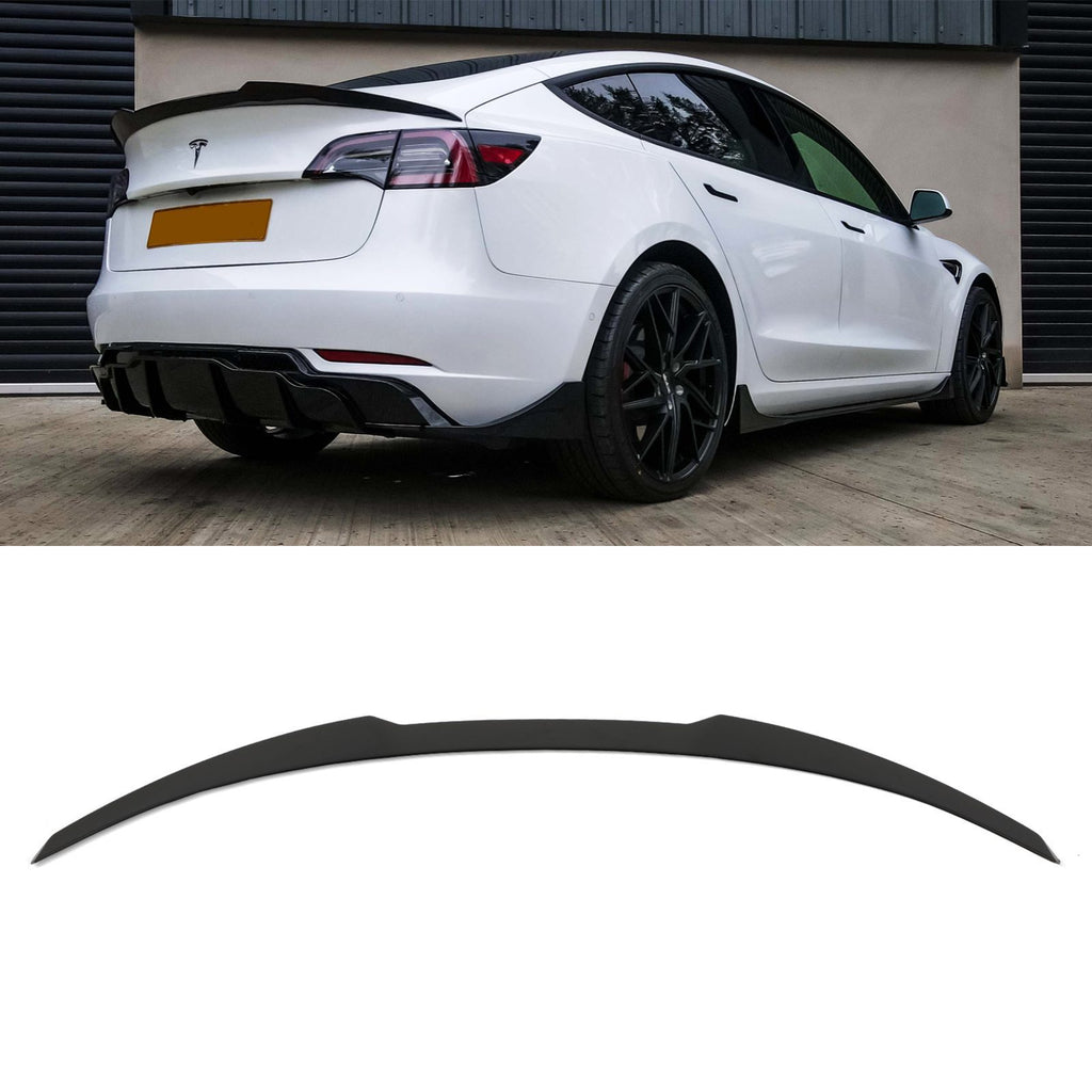 Spoiler Lip Posteriore Stile M4 Nero Lucido Tesla Model 3 2019-2022