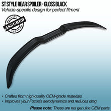 Spoiler Posteriore Stile ST Nero Lucido Ford Focus ST ST-Line MK4 2019-2025 - foto 2